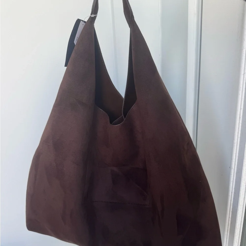 GAP Vegan Suede Slouchy Tote Bag – NWT - Picture 4 of 7